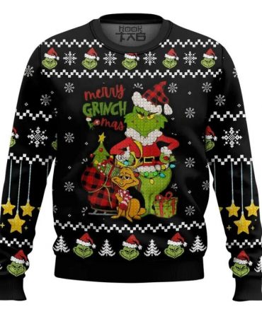 Grinch Merry Xmas Ugly Sweater, Grinch Holiday Sweater