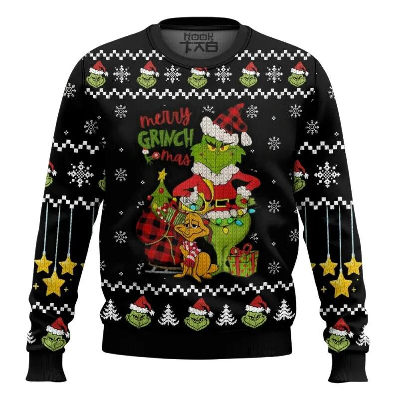 Grinch Merry Xmas Ugly Sweater, Grinch Holiday Sweater