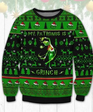 Grinch Patronus Ugly Sweater, Grinch Holiday Sweater
