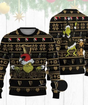 Guinness Grinch Ugly Sweater, Grinch Holiday Sweater