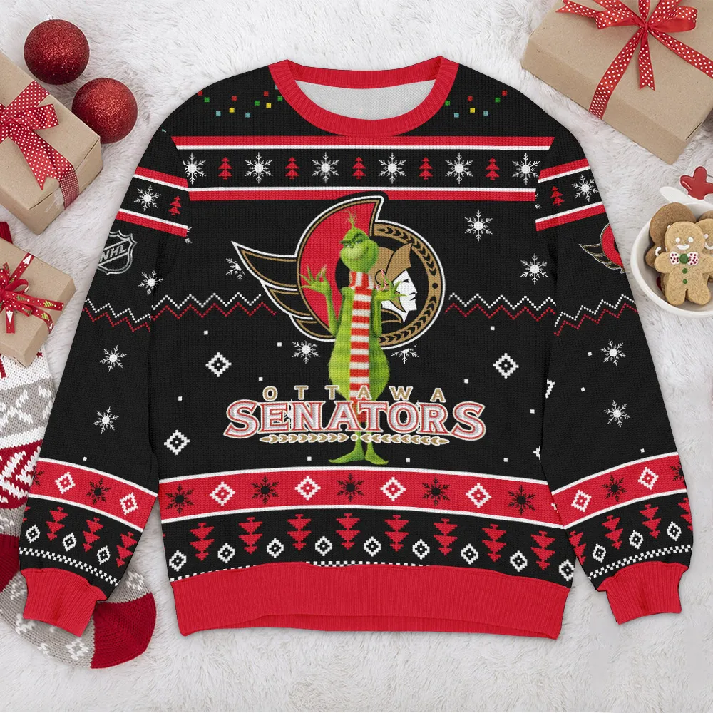 Special Release Ottawa Senators NHL Ugly Sweater All Over Prints Christmas Season HONHL170924SW06OS