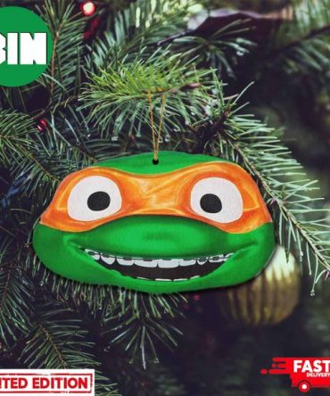 Hallmark Teenage Mutant Ninja Turtles Mutant Mayhem Michelangelo Christmas Gift Tree Decorations 2D Print Ornament
