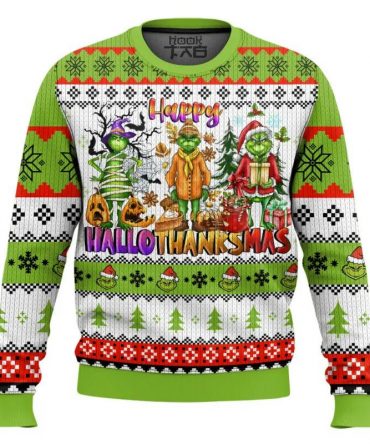 Happy Hallothanksmas ? The Grinch Ugly Sweater, Grinch Holiday Sweater