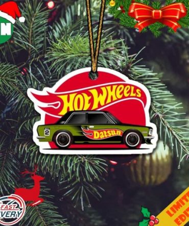 Hot Wheels Datsun Wagon Car For Kids Tree Decorations 2023 Holiday Gift Ornament