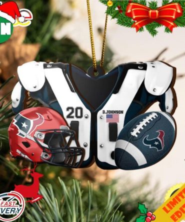 Houston Texans NFL Sport Ornament Custom Your Name And Number 2023 Christmas Tree Decorations