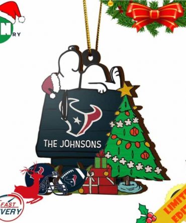 Houston Texans Snoopy NFL Sport Ornament Custom Name