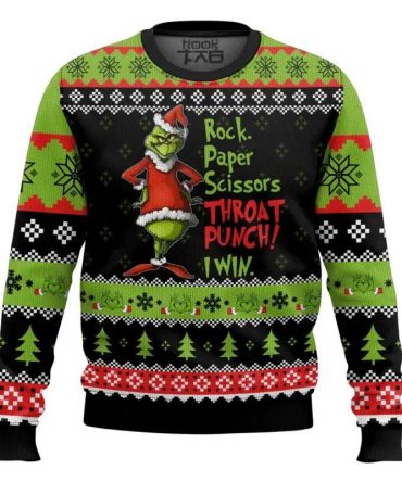 I win Grinch Christmas Ugly Sweater, Grinch Holiday Sweater