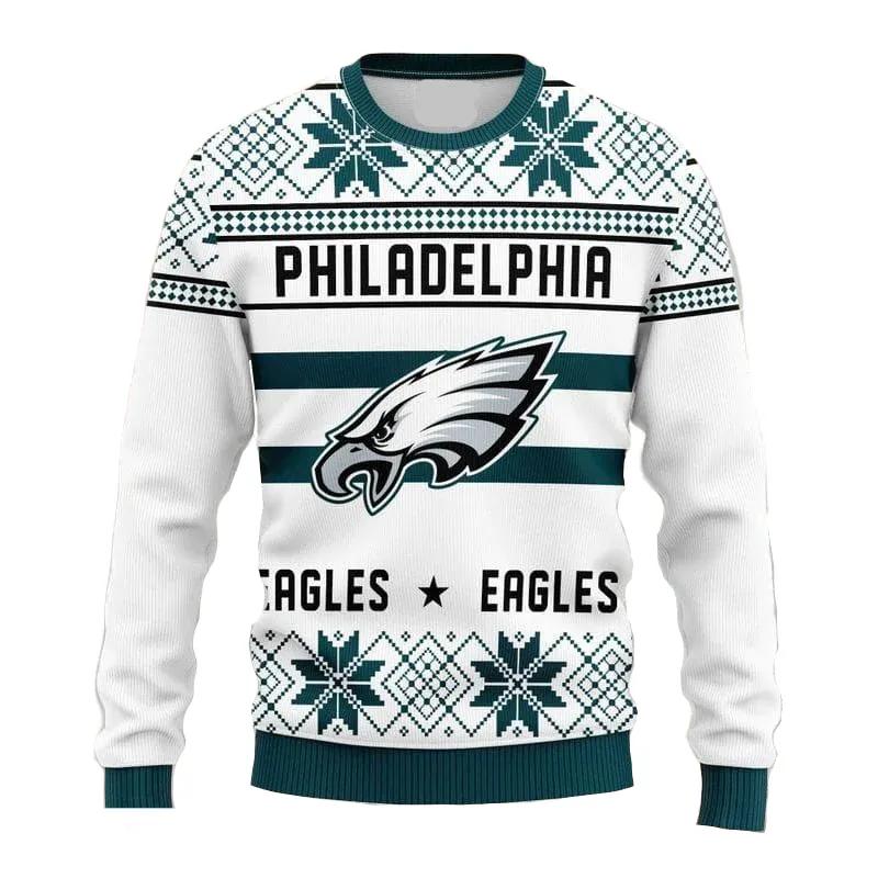 Philadelphia Eagles Sweatshirt Christmas Snowflakes Unisex Adults, Philadelphia Eagles Ugly Sweater