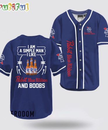 I Like Pabst Blue Ribbon And Boobs Baseball Jersey