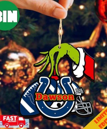Indianapolis Colts NFL Grinch Ornament Personalized Christmas For Fans Gift 2023 Holidays
