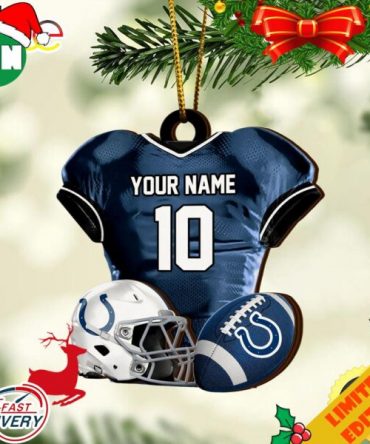Indianapolis Colts NFL Sport Ornament Custom Name And Number 2023 Christmas Tree Decorations