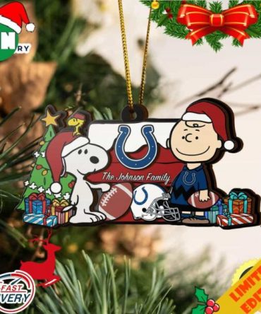 Indianapolis Colts Snoopy NFL Sport Ornament Custom Your Family Name