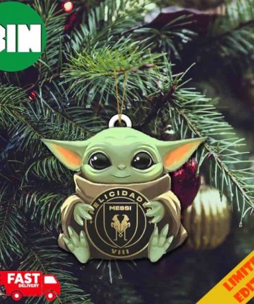Inter Miami CF Felicidades Congratulations Lionel Messi Win 8 Ballon d‚ÄôOr 2023 Tree Decorations Ornament