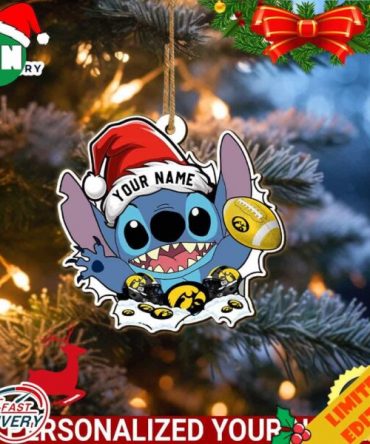 Iowa Hawkeyes Stitch Christmas Ornament NCAA Custom With Stitch Ornament