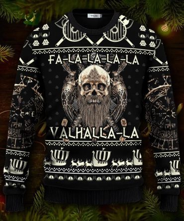 Falalalala Valhallala Viking Ugly Christmas Sweater