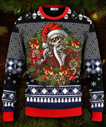 Christmas Santa Claus Skull Ugly Christmas Sweater