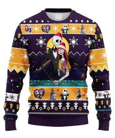 Jack And Sally In Love Nightmare Before Christmas Ugly Sweater