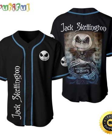 Jack Skellington Halloween Baseball Jersey