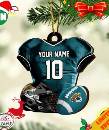 Jacksonville Jaguars NFL Sport Ornament Custom Name And Number 2023 Christmas Tree Decorations