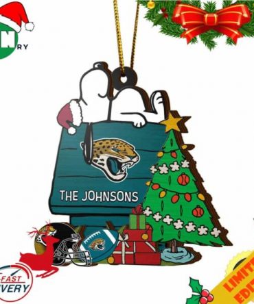 Jacksonville Jaguars Snoopy NFL Sport Ornament Custom Name