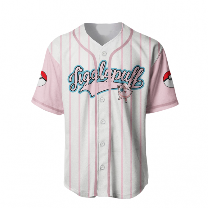 Jigglypuff Baseball Jersey - Cute Anime Sportswear For Fans , Limited Edition - Image 2