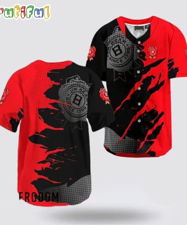 Jim Beam Metal Crack Pattern Baseball Jersey