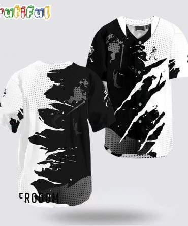Johnnie Walker Metal Crack Pattern Baseball Jersey