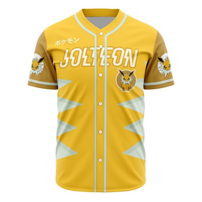 Jolteon Baseball Jersey - Vibrant Yellow Pokémon Fan Apparel For Gamers & Collectors