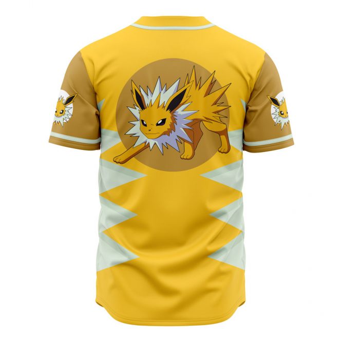 Jolteon Baseball Jersey - Vibrant Yellow Pokémon Fan Apparel For Gamers & Collectors - Image 2
