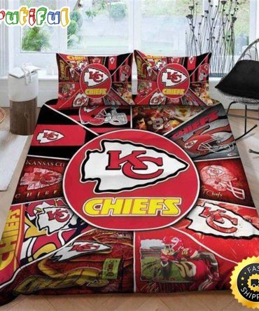 Kansas City Chiefs Bedding Sets 1 Duvet Cover & 2 Pillow Case