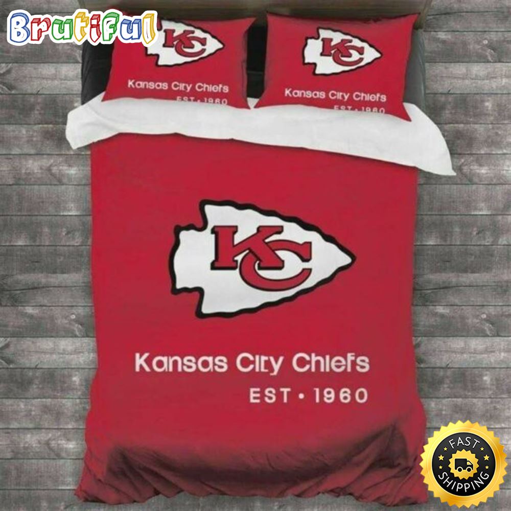 Kansas City Chiefs Fans Nfl Team Duvet Cover Quilt Cover Pillowcase Bedding Set