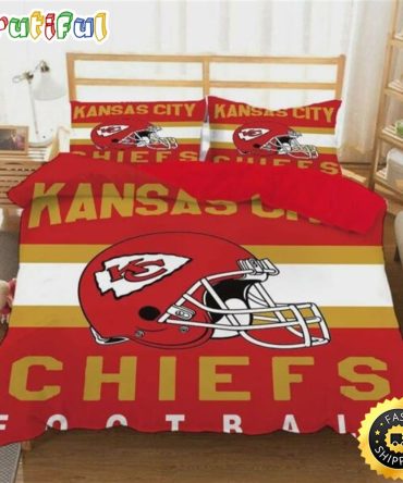 Kansas City Chiefs Nfl #4 Duvet Cover Quilt Cover Pillowcase Bedding Set