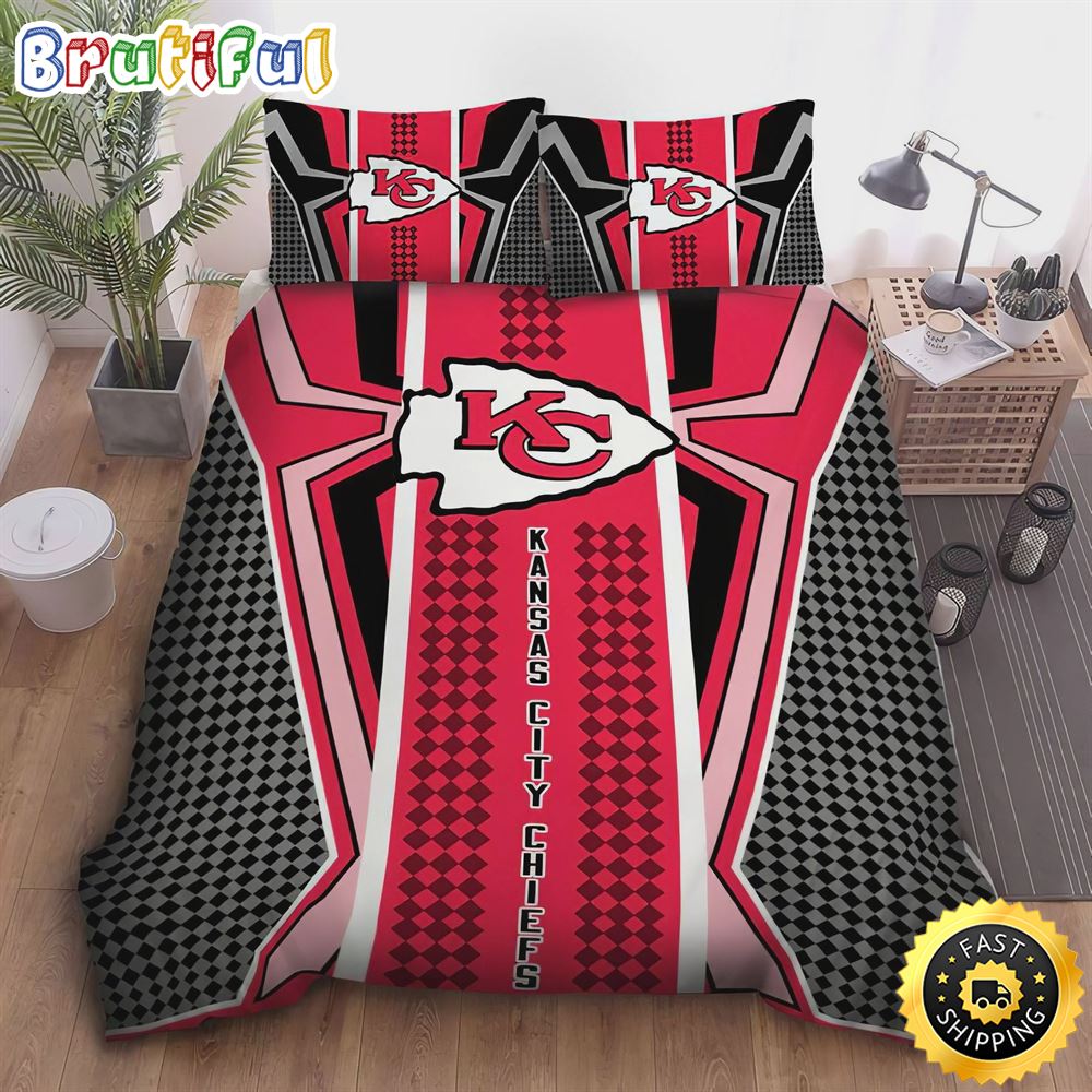 Kansas City Chiefs Nfl Team Duvet Cover Quilt Cover Pillowcase Bedding Set