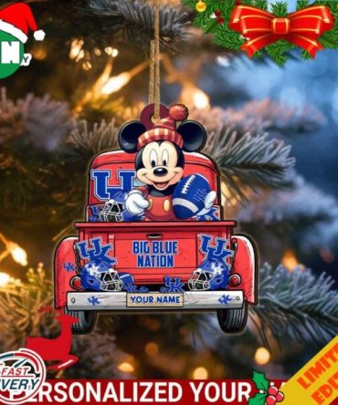 Kentucky Wildcats Mickey Mouse Ornament Personalized Your Name Sport Home Decor
