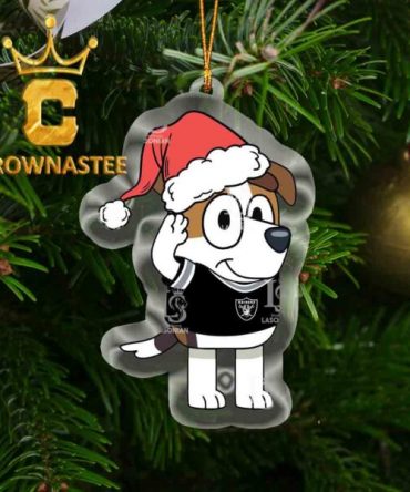 Las Vegas Raiders Bluey Jack Christmas NFL Acrylic Christmas Tree Decoration Ornament