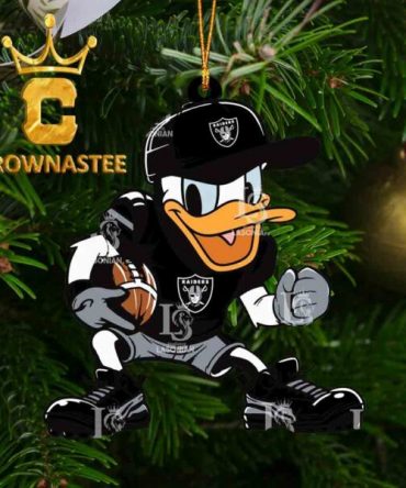 Las Vegas Raiders Donal Duck NFL Acrylic Christmas Tree Decoration Ornament