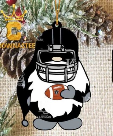 Las Vegas Raiders Gnomes Christmas Acrylic NFL Christmas Tree Decoration Ornament