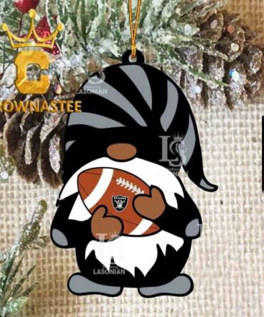 Las Vegas Raiders Gnomes NFL Acrylic Christmas Tree Decoration Ornament
