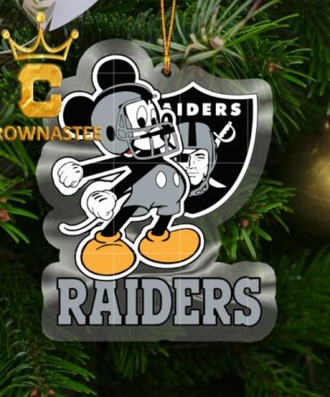Las Vegas Raiders Mickey Football NFL Acrylic Christmas Tree Decoration Ornament
