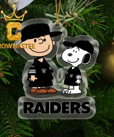 Las Vegas Raiders Peanuts Snoopy Football NFL Acrylic Christmas Tree Decoration Ornament