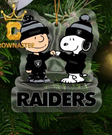 Las Vegas Raiders Snoopy NFL Sport Acrylic Christmas Tree Decoration Ornament