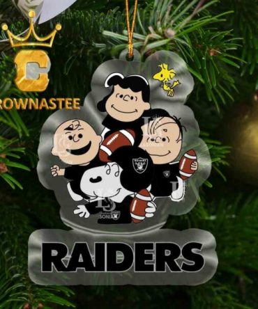 Las Vegas Raiders Snoopy Sport Acrylic NFL Christmas Tree Decoration Ornament