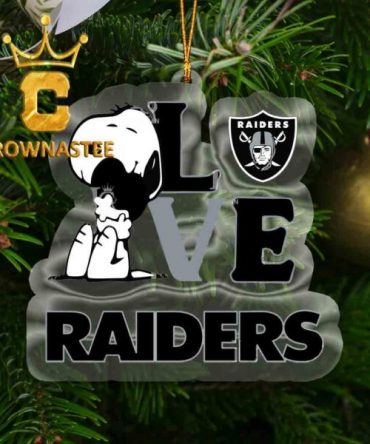 Las Vegas Raiders Snoopy Sport Love NFL Acrylic Christmas Tree Decoration Ornament