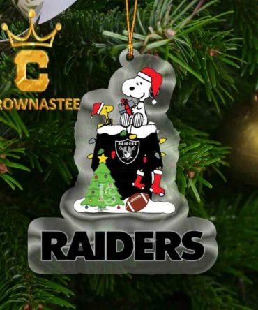 Las Vegas Raiders Snoopy Sport NFL Acrylic Decoration Christmas Tree Ornament