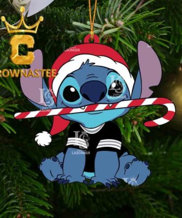 Las Vegas Raiders Stitch Christmas NFL Acrylic Christmas Tree Decoration Ornament