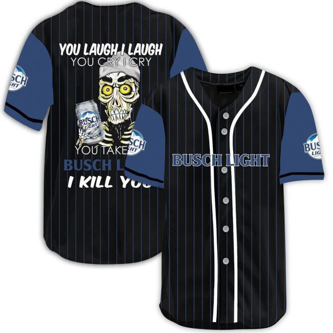 Busch Light Baseball Jersey - Bold Graphic Design For Beer Lovers