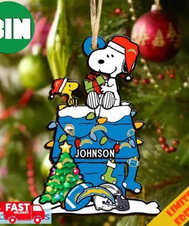 Los Angeles Chargers NFL Snoopy Ornament Personalized Christmas For Fans Gift 2023 Holidays