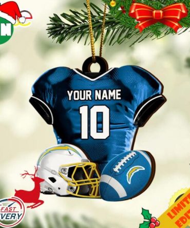 Los Angeles Chargers NFL Sport Ornament Custom Name And Number 2023 Christmas Tree Decorations