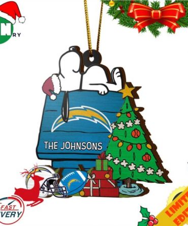 Los Angeles Chargers Snoopy NFL Sport Ornament Custom Name