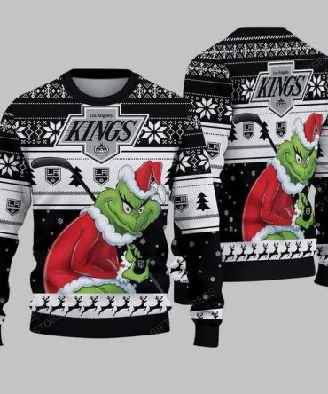 Los Angeles Kings Grinch Stolen Ugly Christmas Sweater, NHL Christmas Sweater